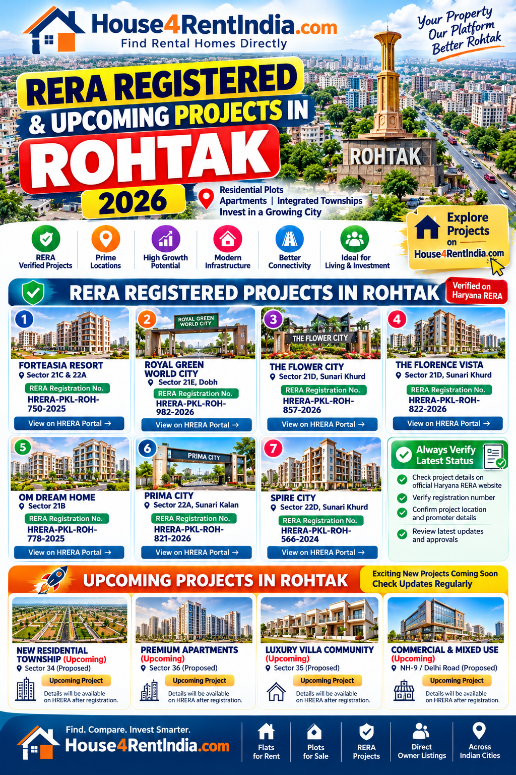 RERA Registered & Upcoming Projects in Rohtak (2026)