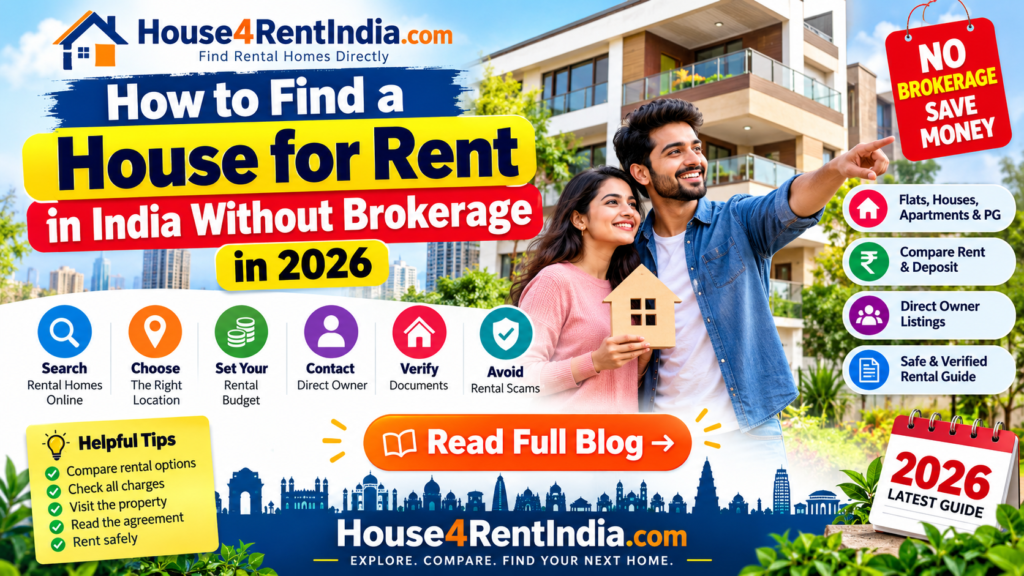How to Find a House for Rent in India Without Brokerage in 2026